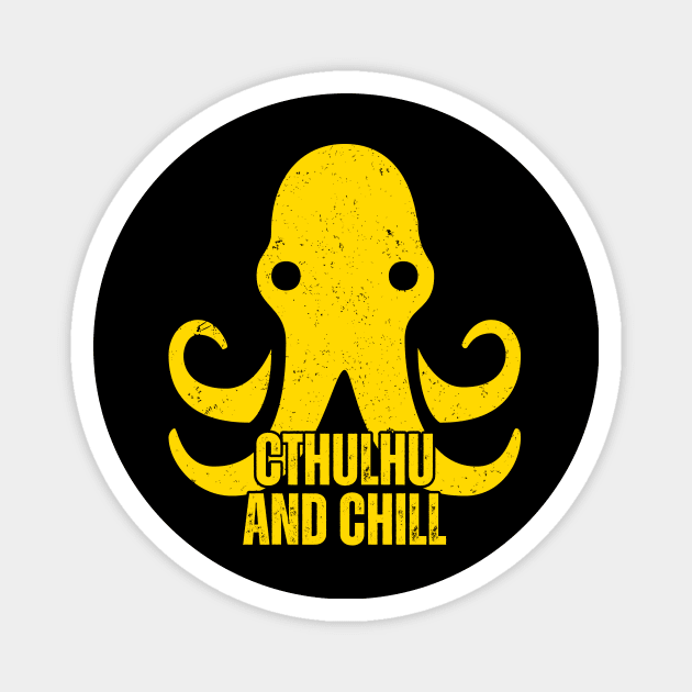 Cthulhu And Chill Magnet by Oolong